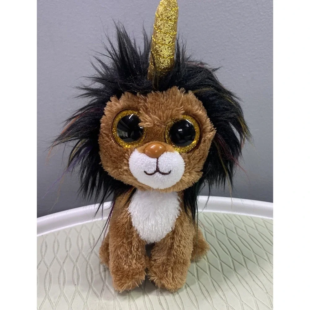 Ty Beanie‎ Boos Ramsey Unicorn Lion Bean Bag Plush Stuffed Animal Soft Toy 6